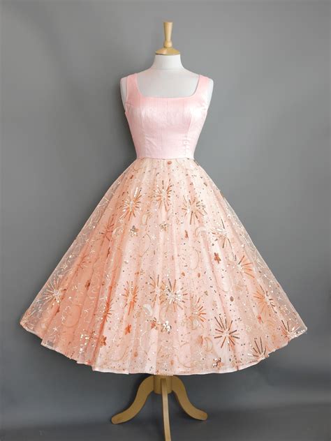 Pink Celestial Wedding Dress in Silk & Copper Sequin Lace