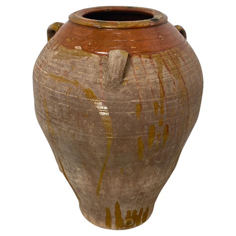 Brutalist, Antique Spanish Pottery Jar For Sale at 1stDibs