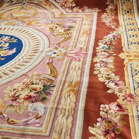 Savonnerie Style Royal Design French Antique Wool Palace Carpet, 19th ...