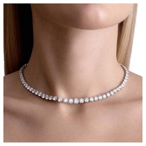 20 Carat Natural Diamond Full Tennis Necklace For Sale at 1stDibs | 20 ...