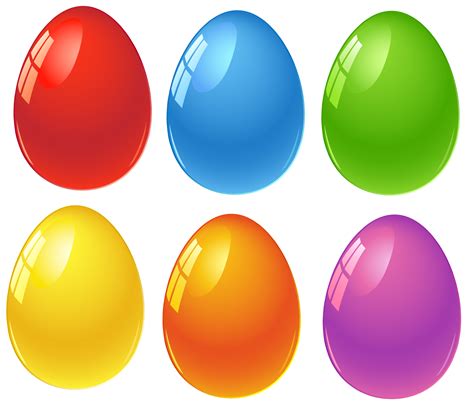 Colored Easter Eggs PNG Clipart