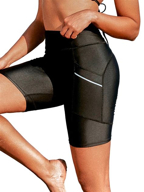 Charmo Womens Swim Shorts High Waist Swimsuits Shorts Swim Short with ...