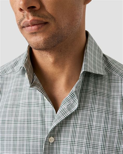 Prince of Wales Check Twill Shirt - Eton