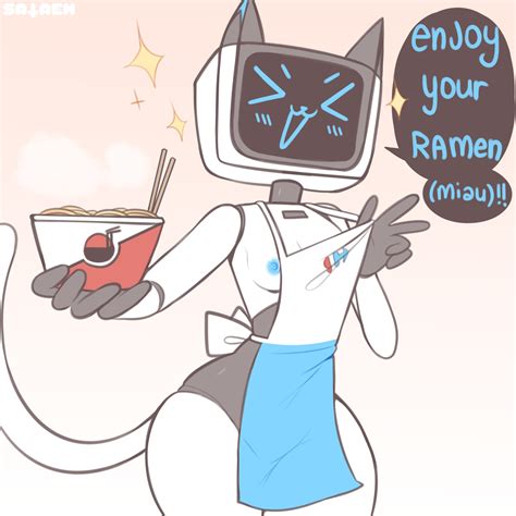 Your Catgirl-Robot-Maid serves you your dinner (beautiful art by ...