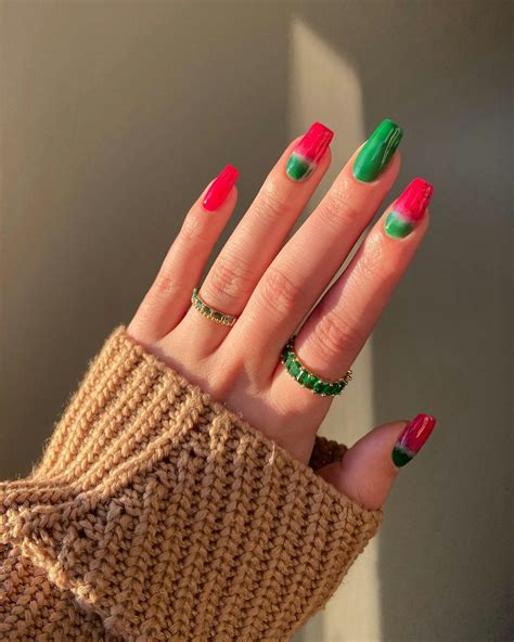 25 Watermelon Nail Designs, From Simple French Tips To Major 3D Manis