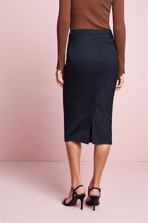 Buy Navy Blue Tailored Midi Pencil Skirt from the Next UK online shop