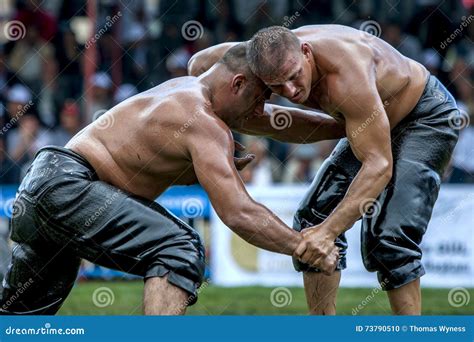 Heavy Weight Wrestlers Compete at the Kemer Turkish Oil Wrestling ...