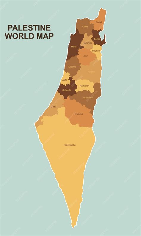 Premium Vector | World map State of Palestine Vector illustration