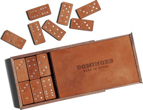 Amazon.com: Dominoes Set for Adults 28 Tiles, Domino & Tile Games Set ...