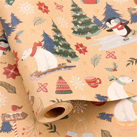 Amazon.com: MAYPLUSS Christmas Wrapping Paper Roll - 17IN X 33FT ...