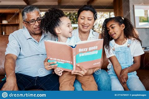 Children Book, Reading Smile and Grandparent Helping Kids with Learning ...