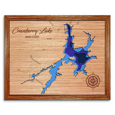 Cranberry Lake, New York Depth Map - Any Lake, Pond, or Reservoir, Home ...