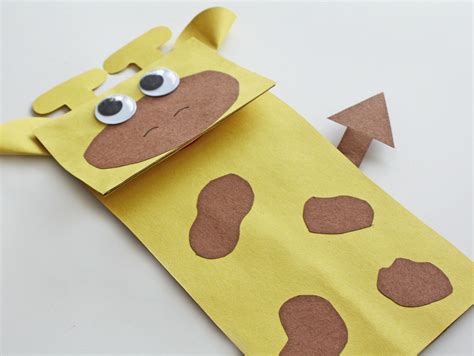 Giraffe Paper Bag Puppet | Fun365