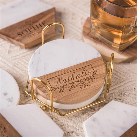 Housewarming Gifts, Hostess Gift for Women, Personalized Coasters Set ...