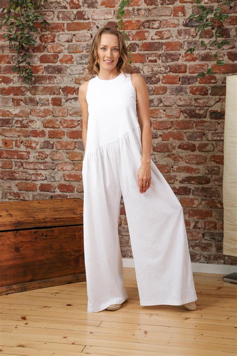 Linen Jumpsuit Tank at Martha Cannon blog