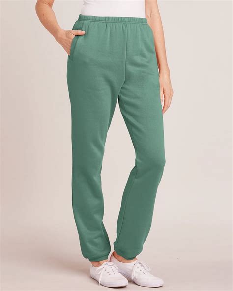 Blair Womens Better-Than-Basic Elastic-Waist Fleece Pants - Walmart.com