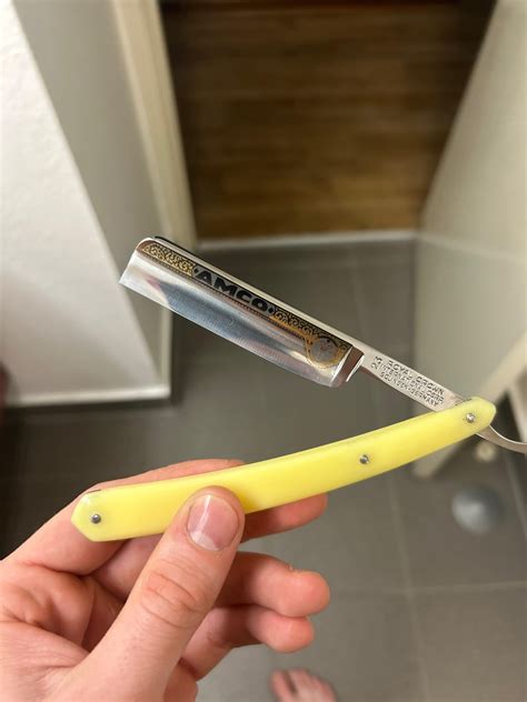 So I switched to using a straight razor so I don't use so many wasteful ...