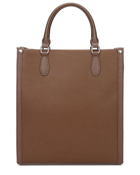 Tiffany & Fred Paris Two Handle Leather Tote in Brown | Lyst