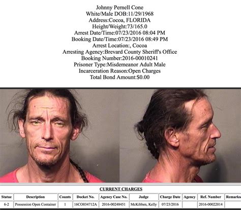 Arrests In Brevard County: July 24, 2016 - Space Coast Daily