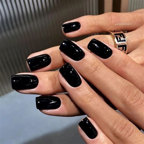 45 Latest Short Black Nail Designs To Try In 2024!
