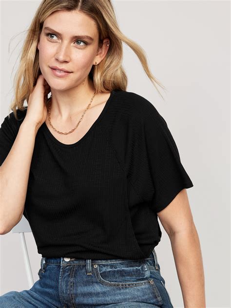 Maternity Luxe Ribbed Slub-Knit Nursing T-Shirt | Old Navy