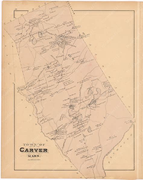 Carver, Massachusetts 1879 – WardMaps LLC