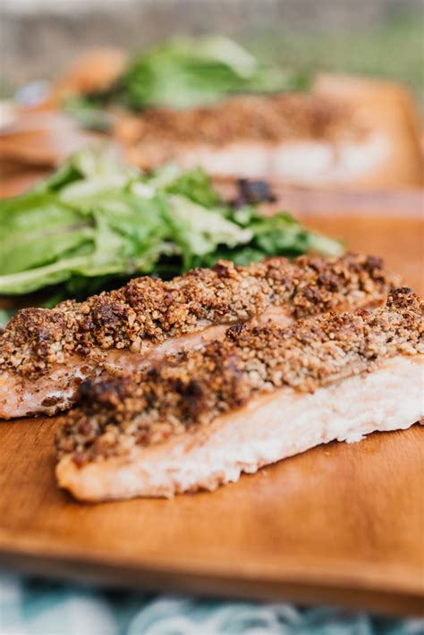 Honey Pecan Crusted Salmon - The GERD Chef