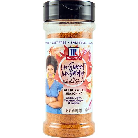 McCormick Vegan Salt Free Like Sweet Like Smoky by Tabitha Brown All Purpose Seasoning, 5.5 oz ...