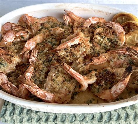 Shrimp Oreganata in White Wine Lemon Butter - Mangia with Michele