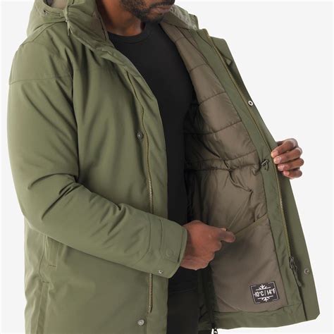 Men’s Waterproof Winter Parka, NH 500 - Bronze khaki green - Quechua ...
