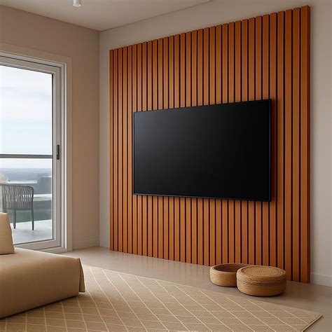 Painel de Mdf para Tv 65 Polegadas Ripado 2,20 X 2,30 Retro:nature ...