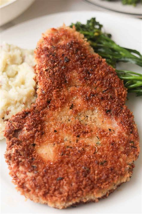 Crispy Breaded Pan-Fried Pork Chops (Bone-In, Thin Cut) - A Peachy Plate