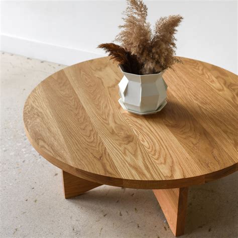 Sculptural Round Wood Coffee Table – What WE Make
