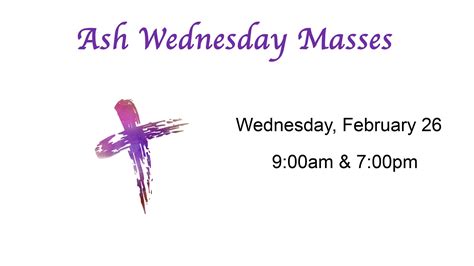 Ash Wed Masses