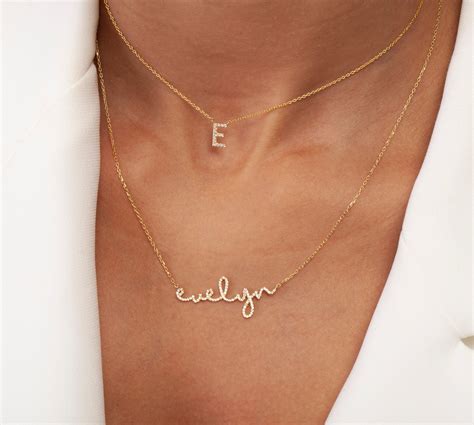 Personalized name plate necklace custom name necklace women name ...