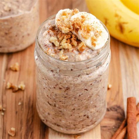 Banana Cinnamon Overnight Oats - Three Little Chickpeas