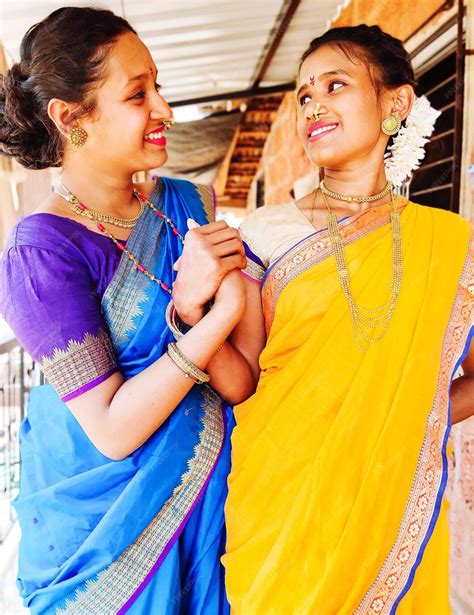 Premium Photo | Two indian sisters in traditional indian costume ...