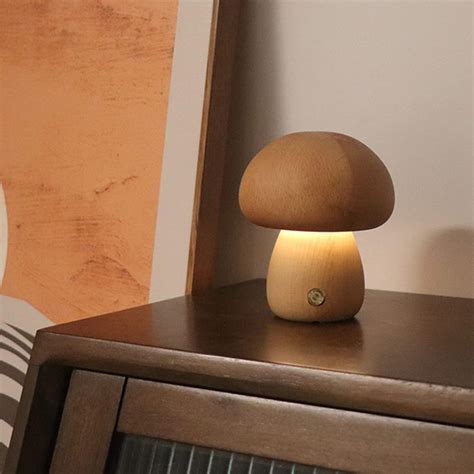 COJJ Mushroom Night Light,Mushroom Bedside Table Lamp,USB Rechargeable ...