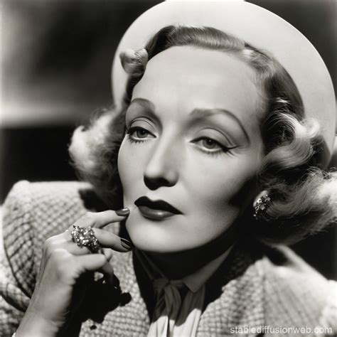Marlene Dietrich Portrait | Stable Diffusion Online