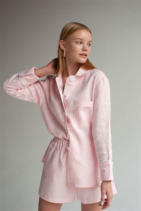 Linen Womens Clothing Set, Linen Shorts Suit, Linen Womens Shirt, Linen ...