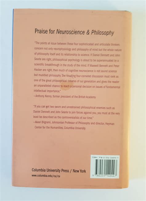 Neuroscience and Philosophy: Brain, Mind, and Language by Daniel ...