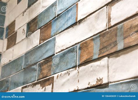 Modern Colourful Brick Style Tiles Stock Image - Image of floor, built ...