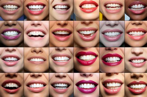 Premium Photo | A collage of different types of teeth with a smile