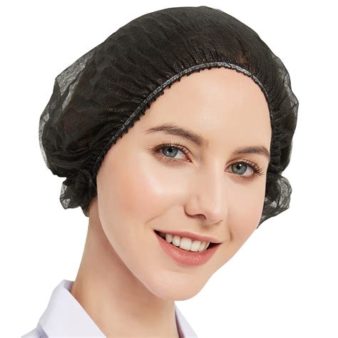 Amazon.com: ProtectX 100-Pack Black Disposable Hair Nets, Elastic Head ...