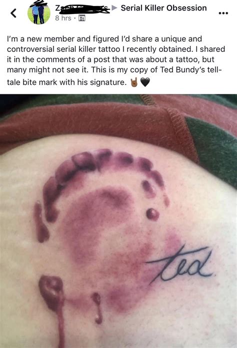 Ted bundy bite tattoo - Bronctattooaus.com