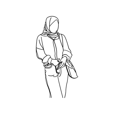 Illustration of fat woman in line art style 12465160 Vector Art at Vecteezy