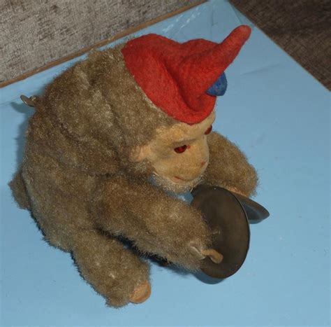 Vintage /Antique Monkey clapping cymbals - wind up tin toy | #1784066516