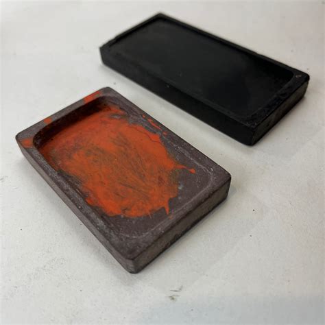 Japanese Suzuribako 2 Drawer Lacquered Box w/ Ink-stones, Brush & Ink ...