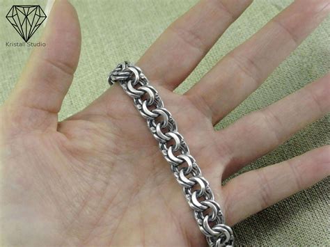 Men's Thick Heavy Sterling Silver Chain Necklace for Him/ Garibaldi or ...