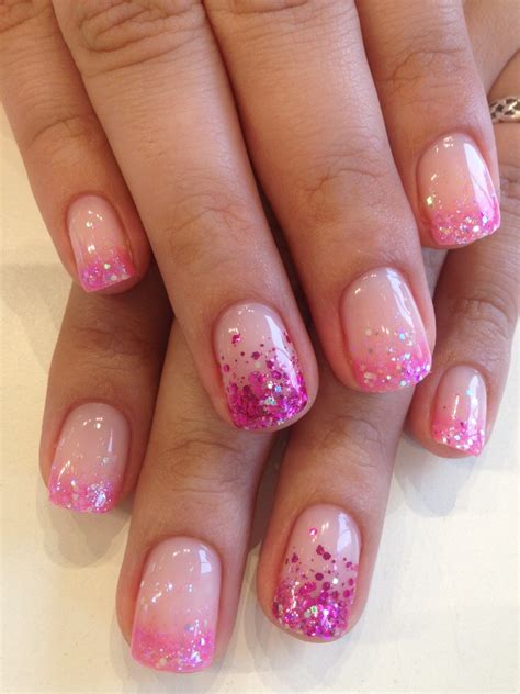 Cute French Tip Nail Designs With Glitter